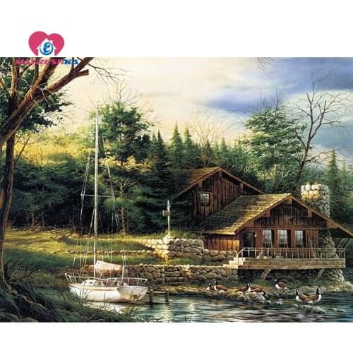 Diamond embroidery landscape nature mosaic picture 5d diy diamond painting mosaic pattern Decorative canvas pictures Hobby craft