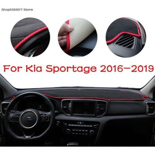 Car Center Console Dashboard Dash Mat Non-slip SunShade Protector Carpet Trim For Kia Sportage QL 2016 2017 2018 2019 2020 2021