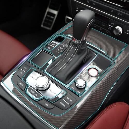 Car Interior Door Central Control Console Gear Shift Panel Bra Kit Invisible Protective Film for Audi S6 2012-2016 Accessories