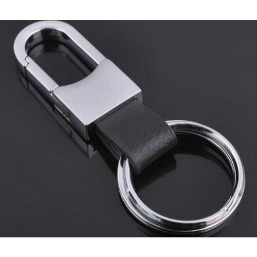 New Fashion Black Leather Strap Keyring Keychain Key Fob car-styling car accessories high quality fashion
