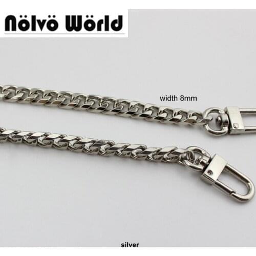 5pcs 8mm wide High Thick Snap Chain 110cm 120cm metal strap has hook for women bag handbag chain removable long strap chain