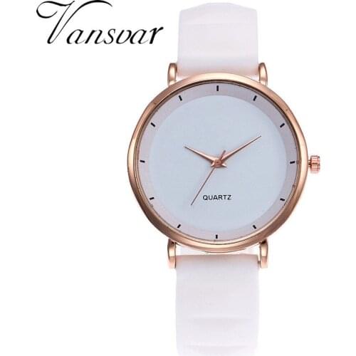 Simple Style White Leather Women Watches Casual Quartz Silica Gel Band Newv Strap Watch Analog Wrist Watch часы женские