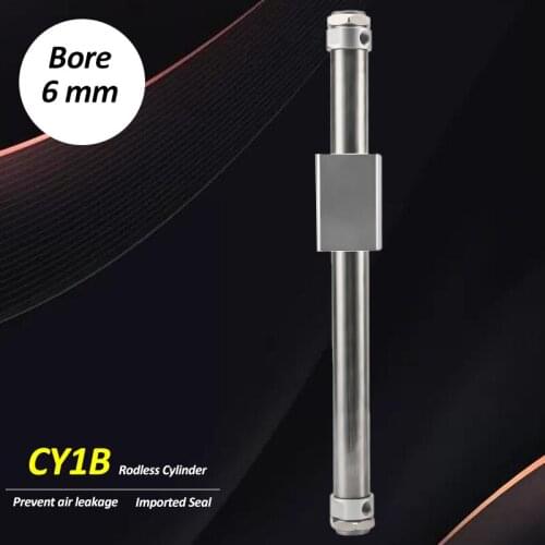 CY1B6 CY3B6 Magnetically Coupled Rodless cylinder high pressure aluminum alloy pneumatic air cylinder CY1B6-200 CY3B6-400