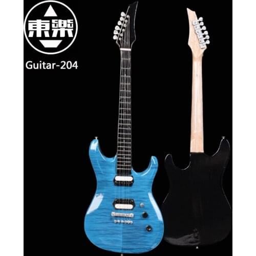 Wooden Handcrafted Miniature Guitar Model guitar-204 Guitar Display with Case and Stand (Not Actual Guitar! for Display Only!)