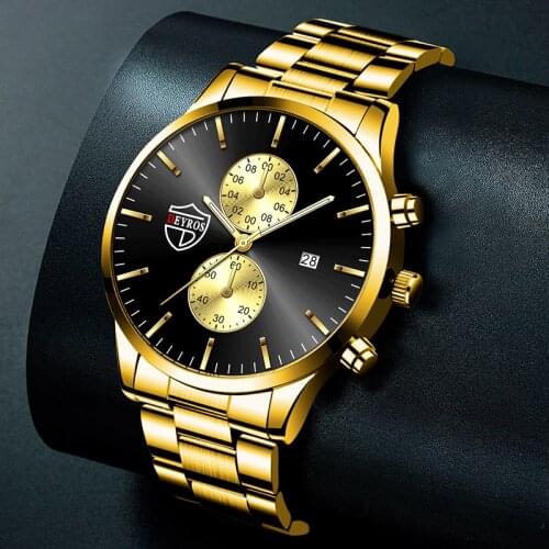DIJANES Mens Gold Watch