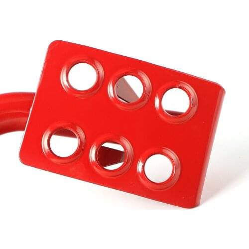 For Jeep Wrangler JK Red Black Metal Dead Pedal Left Side Foot Rest Kick Panel For Jeep Wrangler JK Accessories Car Styling