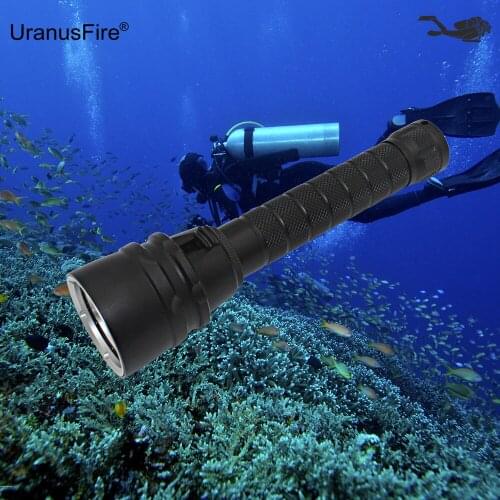 Diving Flashlight Underwater Dive Light 5x L2 XM-L2 LED Scuba Torch Waterproof Flashlight + 18650 Battery + USB Charger