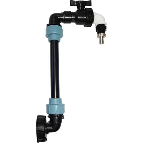 IBC Tank Swan Neck 3/4 Inch IBC Adaptor With Outlet Tap 3/4 Inch 2in Coarse Thread IBC Tank Heightening Connector Set