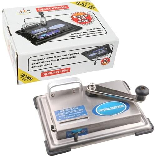 Smoking Tool Hand-Cranked Injectormatic Personal Cigarette Maker Metal Cone Filler Tobacco Rolling Machine Accessories