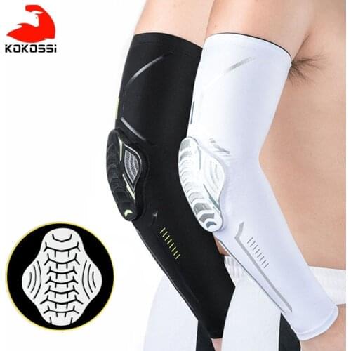 KoKossi 1PCS Gym Sport Basketball Elbow Protector Shooting Anti-collision Arm Sleeve Warmer Breathable Elbow Pad Support Safety