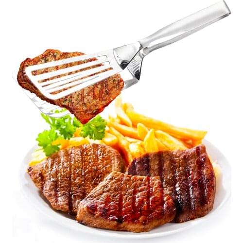 304 Stainless Steel Frying Shovel Clip Fried Fish Shovel Steak Shovel Household Kitchenware Fried Beef Steak Spatula Steak Clip