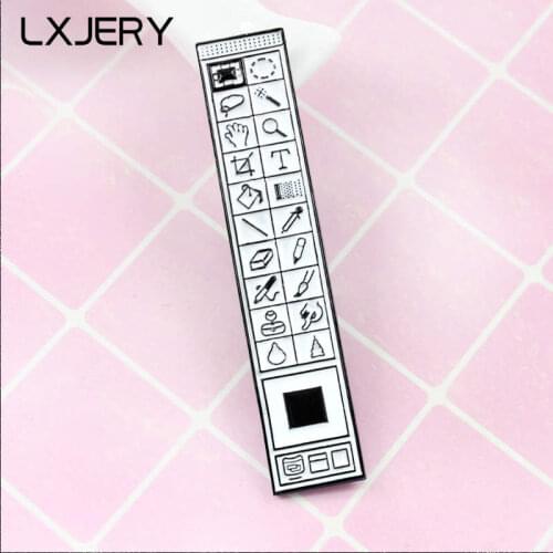 LXJERY Cartoon Enamel PS toolbar Pins Badge On Backpack Cute Brooch Pins For Clothes Broche