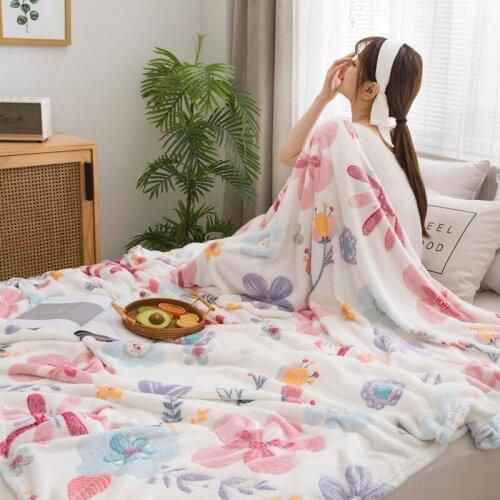Rapid Heating Soft Blanket Suitable for Home Office Bedding Flannel Comfortable Water Absorption Double Bed Sheet Blanket F0286