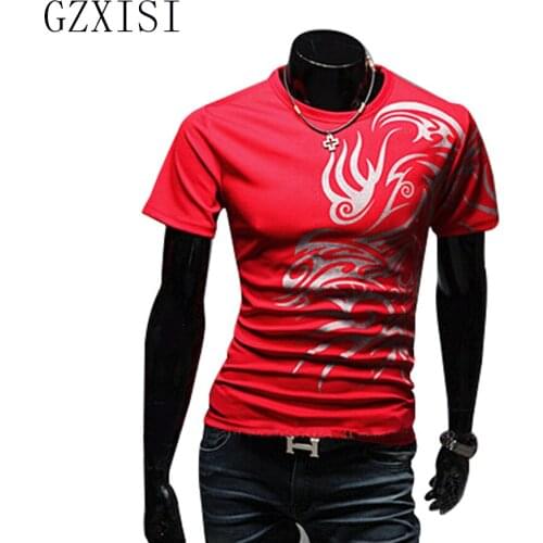 New T shirts Men 2018 Summer Casual Plus Size Mens Funny T Shirts Tops & Tees Europe Style O-Nect Print Short Sleeve T-shirt