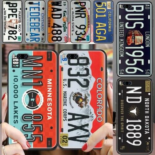 New York License Plate Number Phone case For Xiaomi Mi Max Note 3 A2 A3 8 9 9T 10 Lite Pro Ultra black luxury cell cover soft