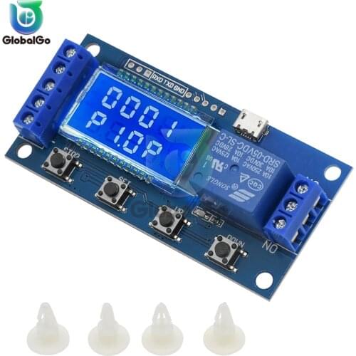 DC 5-30V LCD display delay relay module with MICRO USB interface