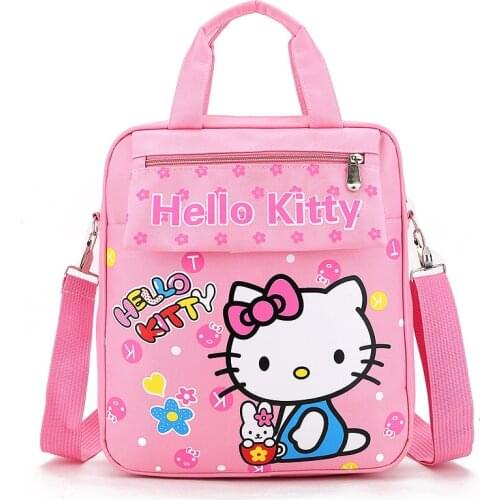Sanrio Hello Kitty Childrens Messenger Bag Girls Tutorial Bag Nylon Handbag Shoulder Messenger Bag Printed Backpack