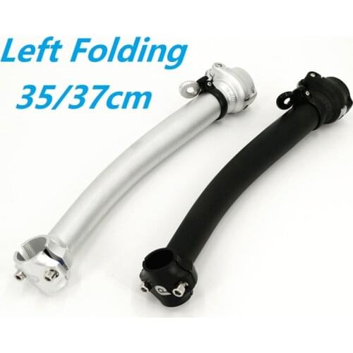 Folding Bike Stem 412 37cm Goose Neck Bending Curved Stem 25.4mm Handlebar 28.6mm Fork Folding Bicycle Stems Parts