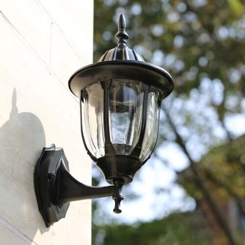 American retro outdoor LED waterproof and rust-proof balcony aisle wall courtyard living room wall lamp