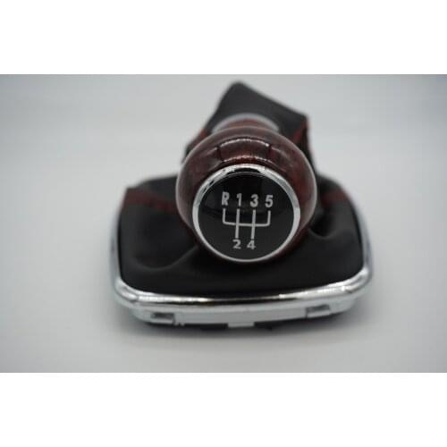 12mm Wood Grain Gear Shift Knob Lever Shifter Gaitor Boot 5 speed For Volkswagen VW 1999-2004 Golf 4 IV MK4 GTI R32 Bora Jetta