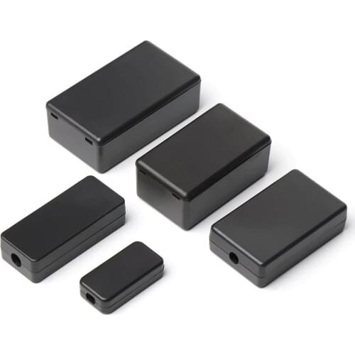 2pcs Waterproof Black DIY Housing Instrument Case ABS Plastic Project Box Storage Case Enclosure Boxes Electronic Supplies