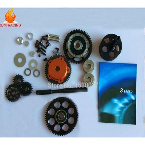3 Speed Transmission Kit for 1/5 GTB Racing HPI Rofun Baha Rovan Baja Buggy 5B 5T 5SC KM TRUCK RC CAR TORS GAME PARTS