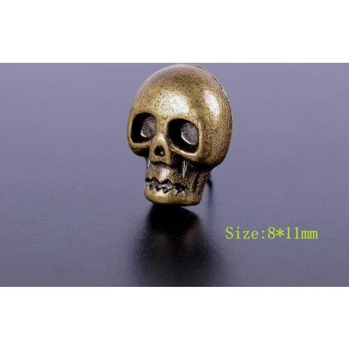 50x 8*11mm Punk Brass Skull Skeleton Stud Rivet Belt Purse Leather Craft Conchos