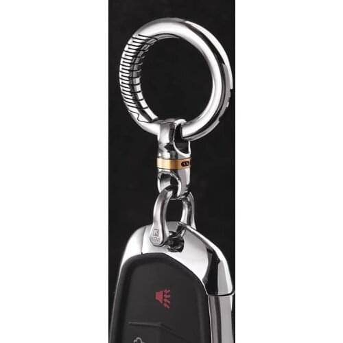 Luxury New Arc Face Pure Titanium Men Women Car Keychain Super Lightweight EDC Key Chain Ring Fathers Day Gift Key Accessories