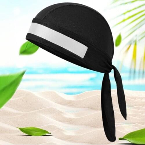 Quick Drying Cycling Cap Head Scarf Summer Men Running Riding Bandana Headscarf Pirate Hat Hood Reflective Design Headband
