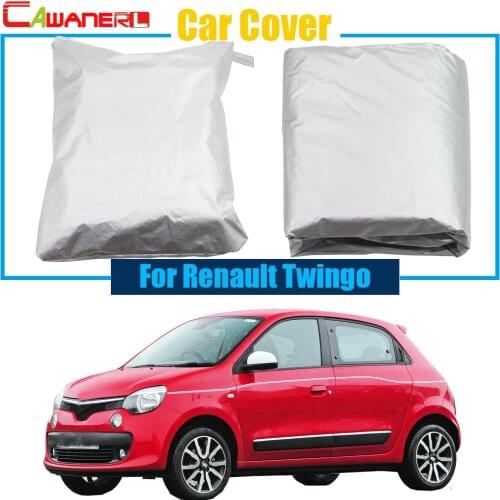 Cawanerl Full Car Outdoor Rain Sun Snow Frost Resistant Preventing UV Anti Cover For Renault Twingo