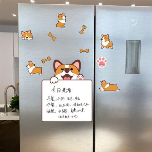 Corgi Fridge Magnet Set Refrigerator-Paste White Board Note Memo