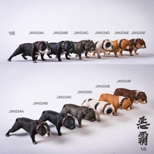JXK034 1/6 Scale Mr.Z Resin PVC Miniature Animal Model American Bully Pitbull Dog Model Toy For Collectible Collection Toy Gift