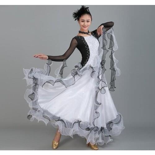 New Lady Ballroom Dancing Dress Modern Dance Competition Costume women Waltz Tango Foxtrot Quickstep dresses