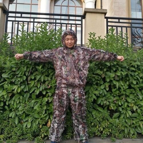 New product Dead leaves camouflage fast dry hunting clothes 3D ghillie suit Paintball Suitable for Summer Autumn