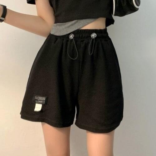 2021 Summer Fashion Womens Shorts High Waist Loose Comfortable Running Wide Leg Casual Sweatpants Sports Bottoms Female Short