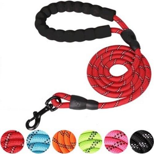 Reflective Durable Large Dog Leash Training Running Rope Medium Big Dog Collar Leashes Strong Lead Rope For Labrador Rottweiler