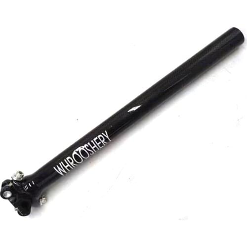 WHROOSHERY bike parts carbon fiber aluminum alloy double nail joint seatpost white