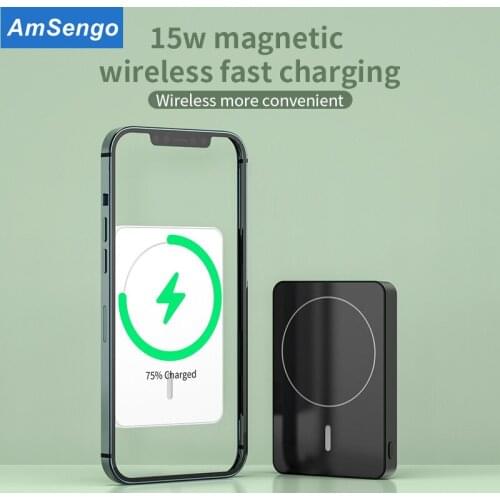 5000mAh Wireless Charger Mobile Power Magnetic Mini Power Banks for iPhone 12 12pro Max 12mini Magnet Portable External Battery