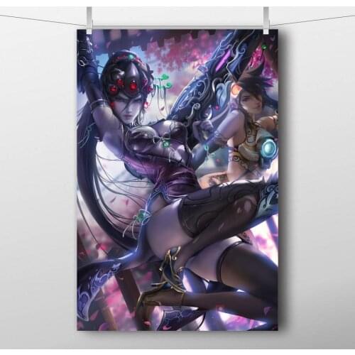 Widowmaker Overwatchs Game Posters Canvas Print Anime Girls Painting Wall Art For Living Room Decor