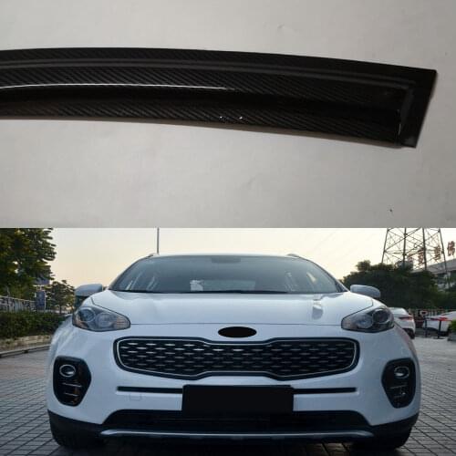 Carbon fiber texture Window Visor Vent Shades Sun Rain Deflector Guard Fit 2016-2018 new for KIA Sportage KX5 Auto parts