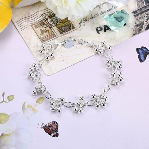 New charms grape beads 925 sterling silver Bracelet for woman fashion noble Jewelry Wedding party Christmas Gifts