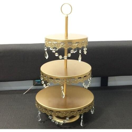 1 pcs gold 3 tiers wedding party ,tea room Supplies
