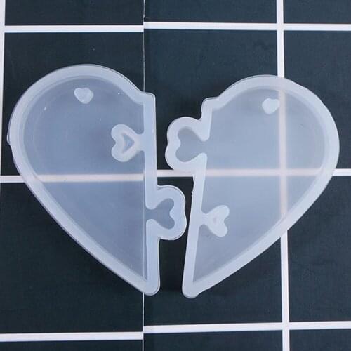 1pc DIY Silicone Mold Love Lock for Lovers Pendant Epoxy Resin Mould Necklace Casting Mold Jewelry Making Mold