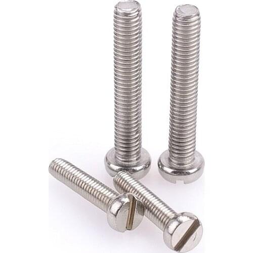 30PCS 304 Stainless Steel Slotted Cheese Head Screws Slotted Pan Head Machine Screws M3 * 8 GB65