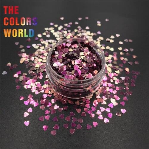 TCT-352 Chameleon Color Heart 3MM Nail Glitter Nail Art Decoration Makeup Tattoo Tumblers Crafts Festival Accessories Supplier
