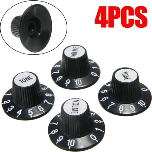 4pcs Guitar Accessories 2 Tone 2 VOLUME Control Knobs Top Hat Bell For Gibson For Les Paul 6mm Diameter Guitar