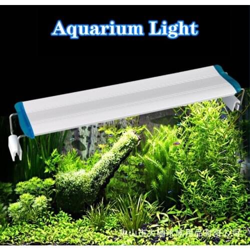 Aquarium LED Light Super Slim Extensible Aquatic Plant Light Waterproof Clip on Lamp For Fish Tank