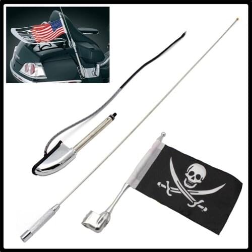 Antenna For Honda GL1800 01-14 Motorcycle Antenna Kit Audio Navi Comfort +Flag GL 1800 Glodwing Rated 5.0 /5 based on 5 cus