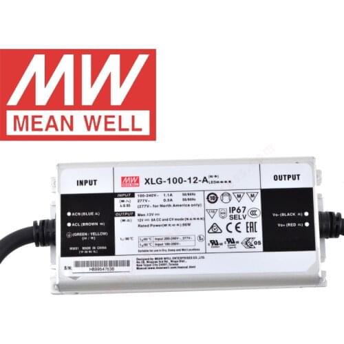 Mean Well XLG-100-12/24-A/AB IP67 Metal Case Street/Skyscraper/Floodlight lighting meanwell XLG-100-H/L-A/AB 100W LED Driver