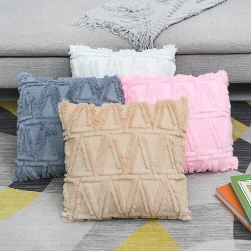 Nordic Style Pillow Case Wave Solid Color Pluse Cushion Cove Living Room Sofa Geometry Decoration Pillow Cover 45*45cm